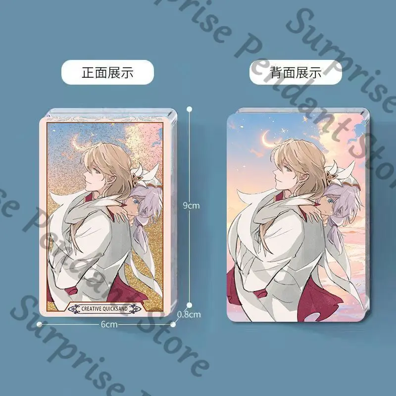 Honkai Impact 3rdTheresa Apocalypse Otto Game شارة رملية متدفقة جونغ هدية عيد ميلاد علامة واقفة زخرفة سطح المكتب