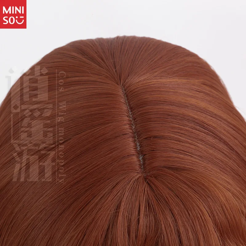 Miniso الشخصية الخامسة فتاة صغيرة Eurydice كوس شعر مستعار محاكاة فروة الرأس البشرية التغيير التدريجي شعر مستعار مجعد