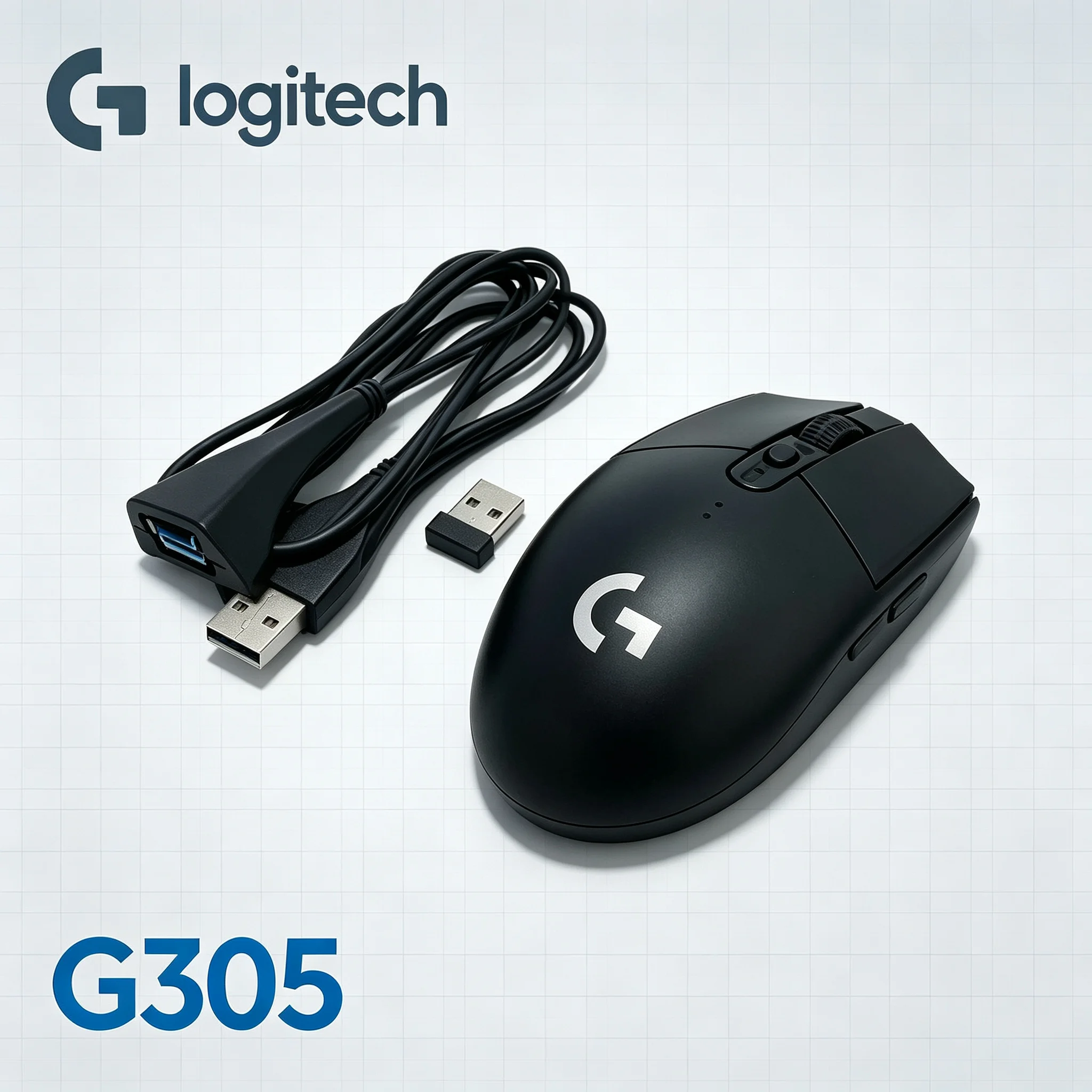 Logitech G305 LIGHTSPEED Esports‑Grade Wireless Mice, USB Extension Cable Packaged Inside For Stable Link, Suitable For PUBG CS2