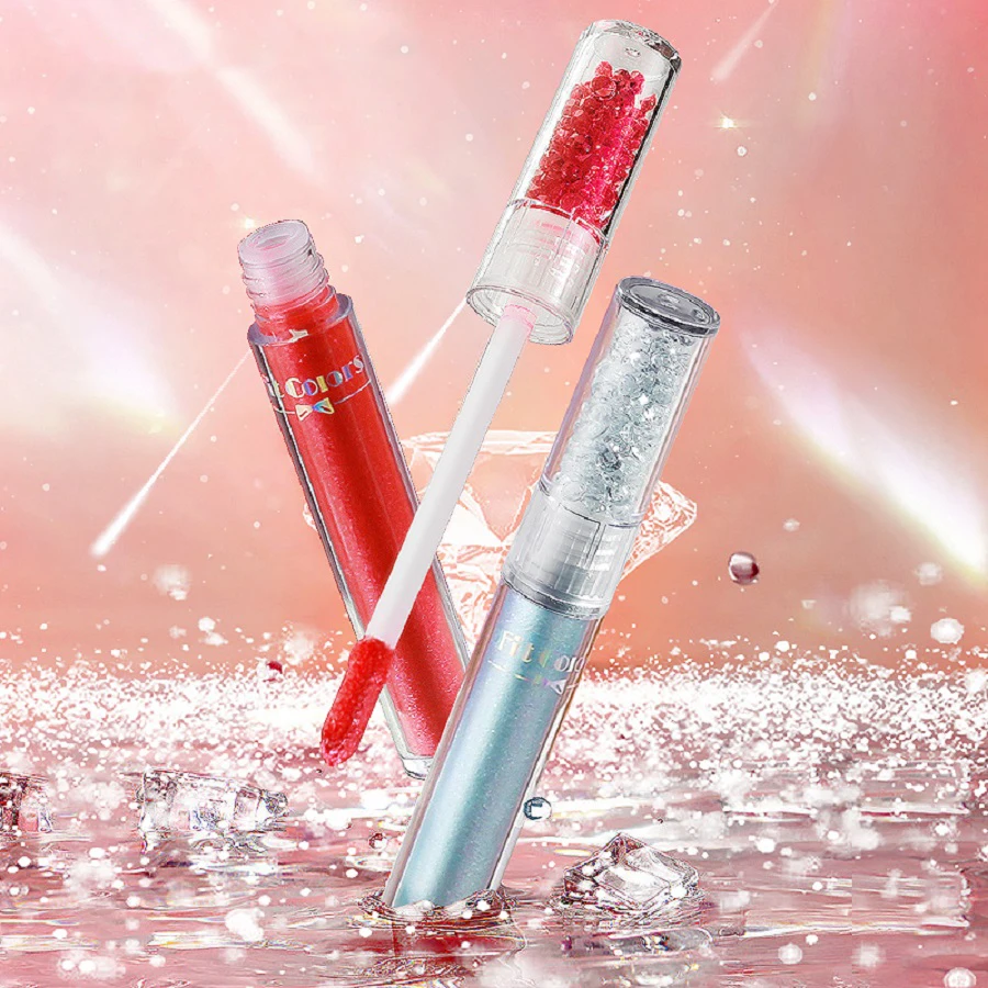 Set di lucidalabbra scintillanti da 6 pezzi con lucentezza naturale durevole e set di lucidalabbra non appiccicosa