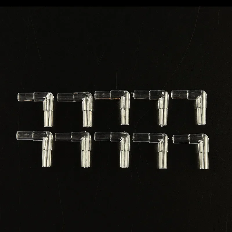 10X 4mm L Shaped Fish Tank Air Line Tubing Joints Connectors Acuarios Tube Aquarium Air Pump Line Tubing Joints Connectors