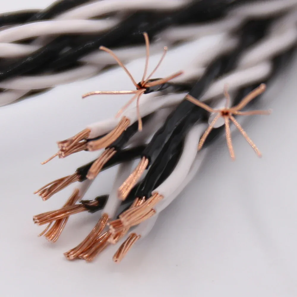 1 Meter High Quality 8TC OCC Copper Wire Cable for HIFI Audio Speaker Amplifier Turntable CD Player