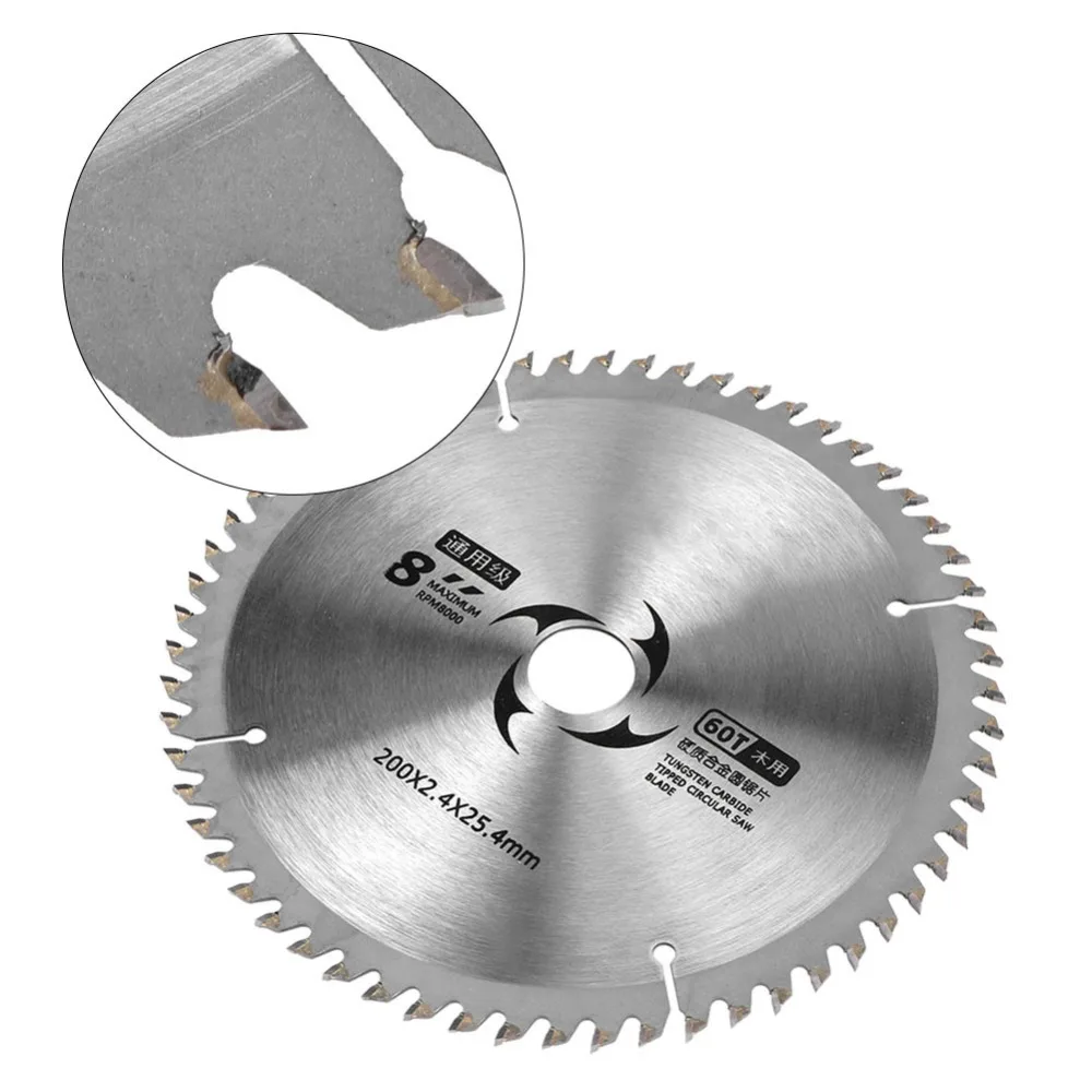 8 Inch Circular Saw Blade Carbide Tip 60 Teeth / 40 Teeth Carbide Saw Blade Thin Kerf Design Adjustable Punching Saw