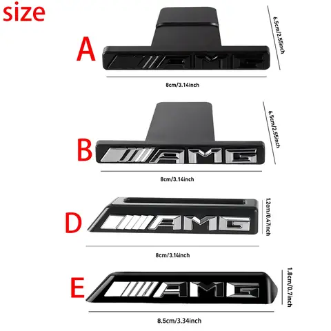 1개 ABS AMG 그릴 그릴 엠블럼 그릴 스티커 엠블럼 배지 스티커 AMG 메르세데스-벤츠 W463 W464 W461 G63 G65 자동차 액세서리