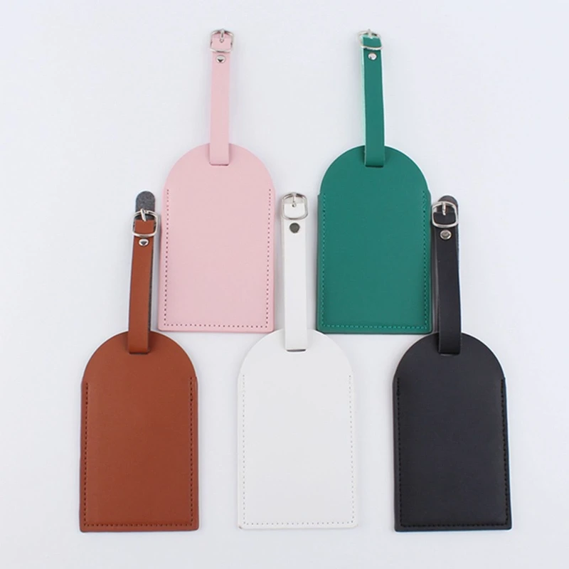 

PU Leather Luggage Tags Privacy for Protection Portable Travel Bag Labels Suitcase Tag