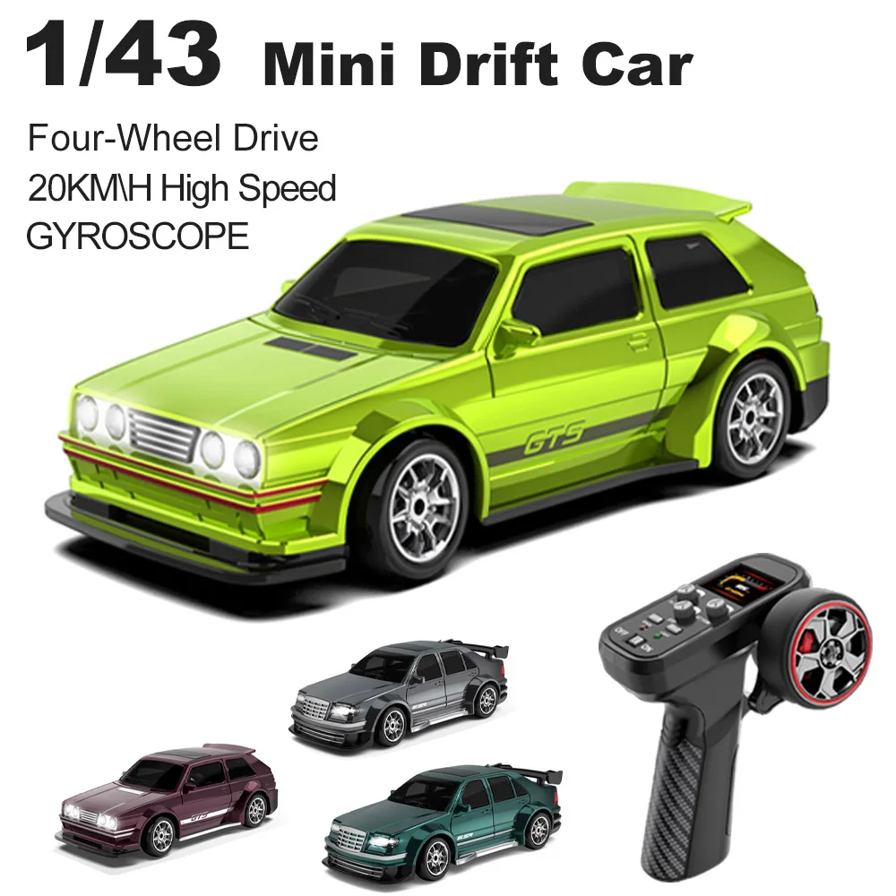 

4WD RC Drift Car 1/43 Full Scale RTR Cars with Gyroscope 2.4G Remote Control Racing Drifting Vehicle Model Toys for Children
