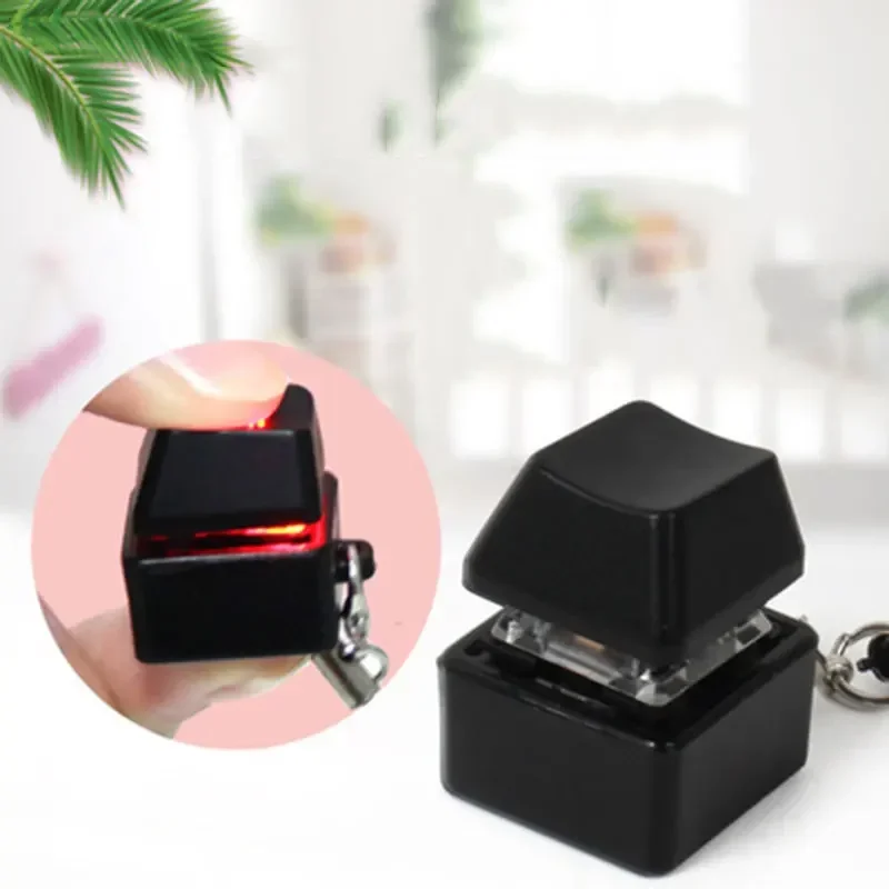 Fidget Keycap Toy colorato LED Light Pocket-size Finger Button Clicker alleviare la noia giocattolo sensoriale tastiera giocattolo antistress