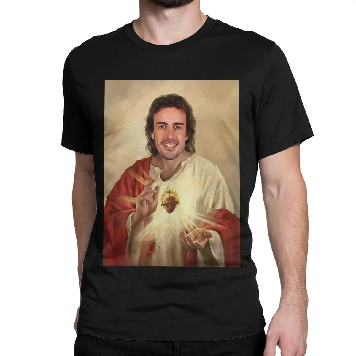 Fernando Alonso Jesucristo T Shirt Men Women 100% Cotton Vintage T-Shirts O Neck Tee Shirt Short Sleeve Tops Original