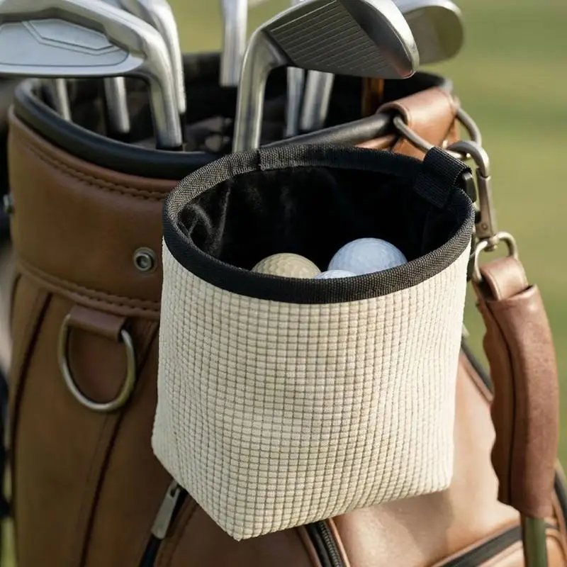 Golf Club Cleaning Pouches With Waterproof Liner Detachable Clip Machine Washable Golf Ball Cleaner Bag For Daily Use 69HD