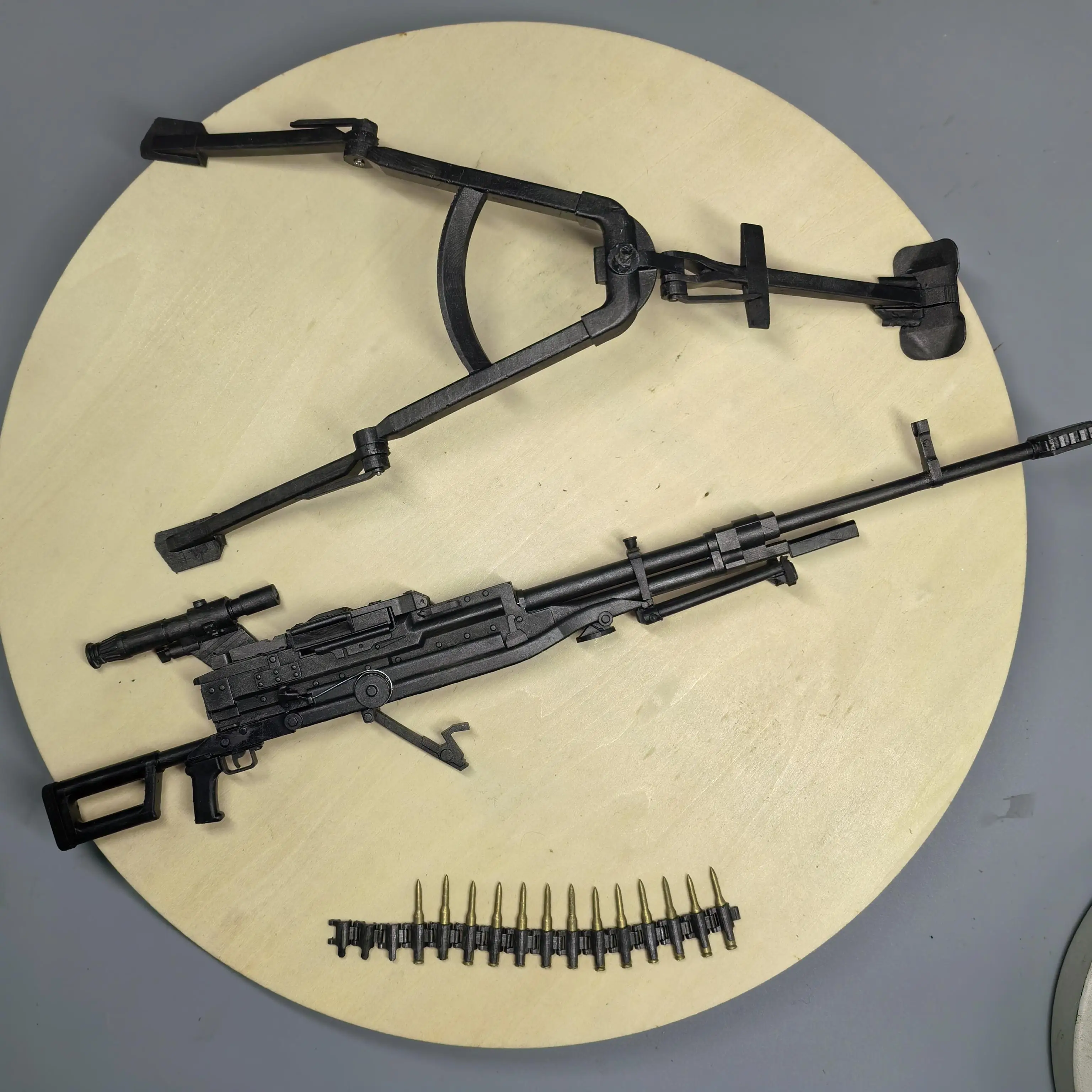 Figura de acción impresa en 3D, modelo de ametralladora pesada, KORD NVS, accesorio de pistola en miniatura para coleccionistas de muñecos militares, 1/6