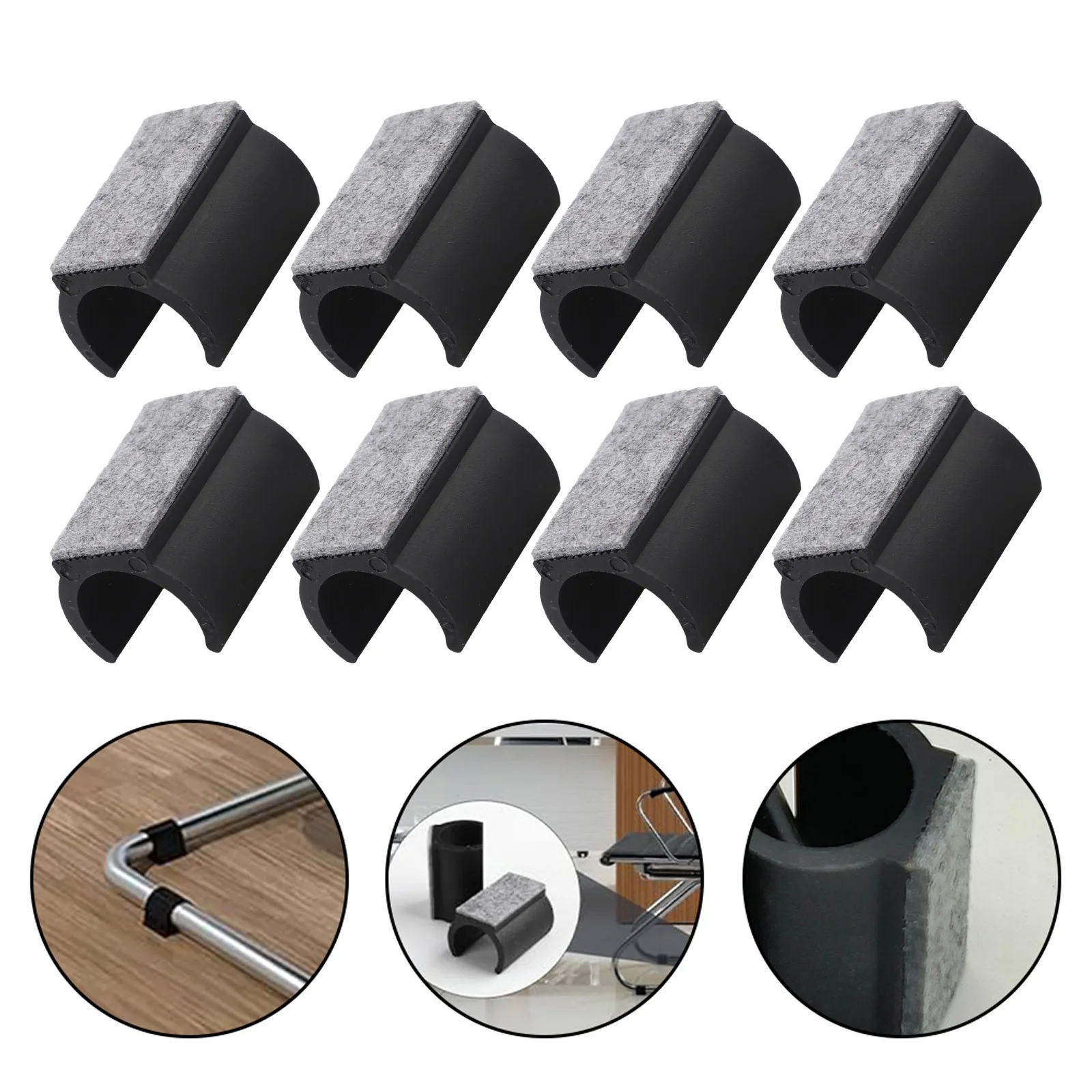 25mm Chair Pads Chair Gliders Home Furniture Wear-resistant Design Easy Installation Without Tools Home Improvement