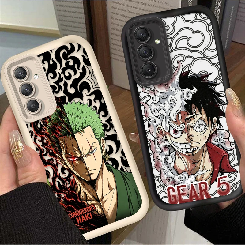 One Piece Luffy Zoro Cartoon Case For Samsung Galaxy A16 A26 A36 A56 A05 A05S A15 A25 A35 A55 A54 A34 A24 A14 A13 A52 A52S A51