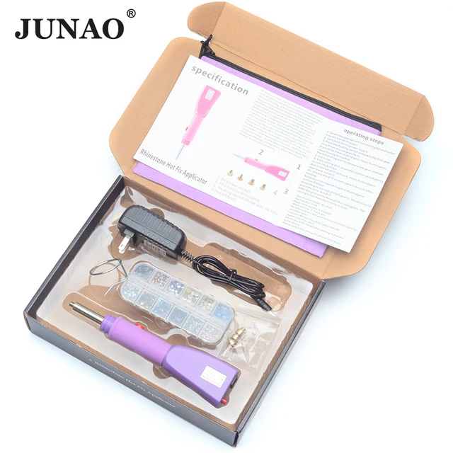 ensemble de strass Hotfix à chauffage rapide, applicateur de Style rose, pistolet à outils de fixation thermique pour vêtements, chaussures, Jeans 2