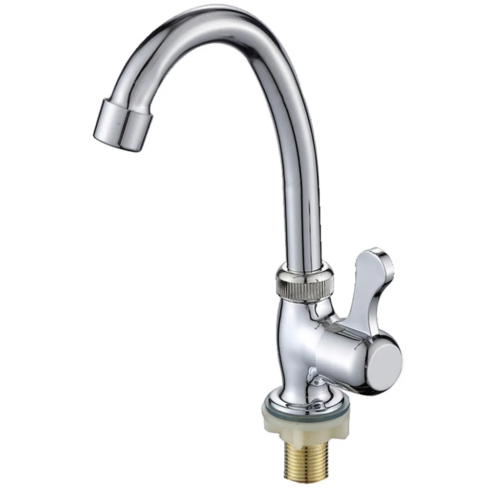 Rubinetto per lavabo verticale da cucina Rubinetto da cucina in acciaio di plastica Depuratore d\'acqua Rubinetto freddo con foro a leva singola per