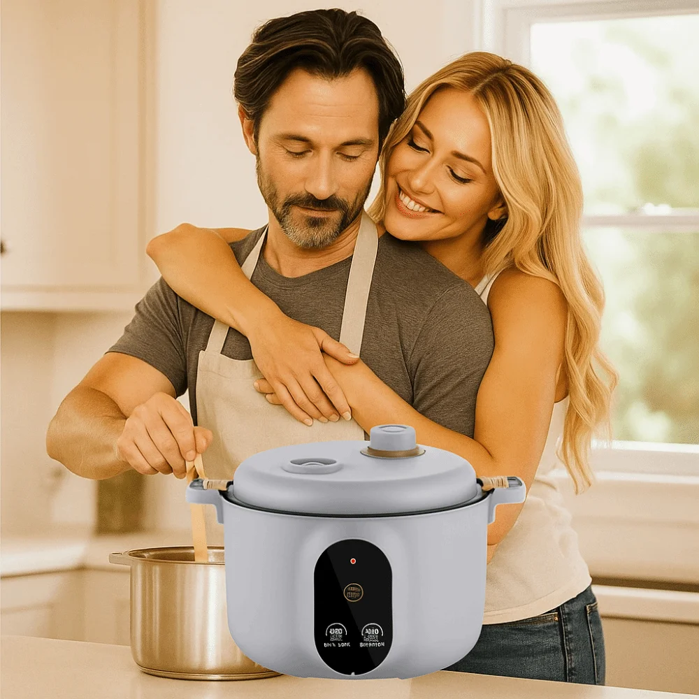 Easy 20cm Micro Pressure Cooker 2 L Non Stick Pressure Cooking Pot Quick Heating Anti-overflow Soup Stew Pot Student Dormitory