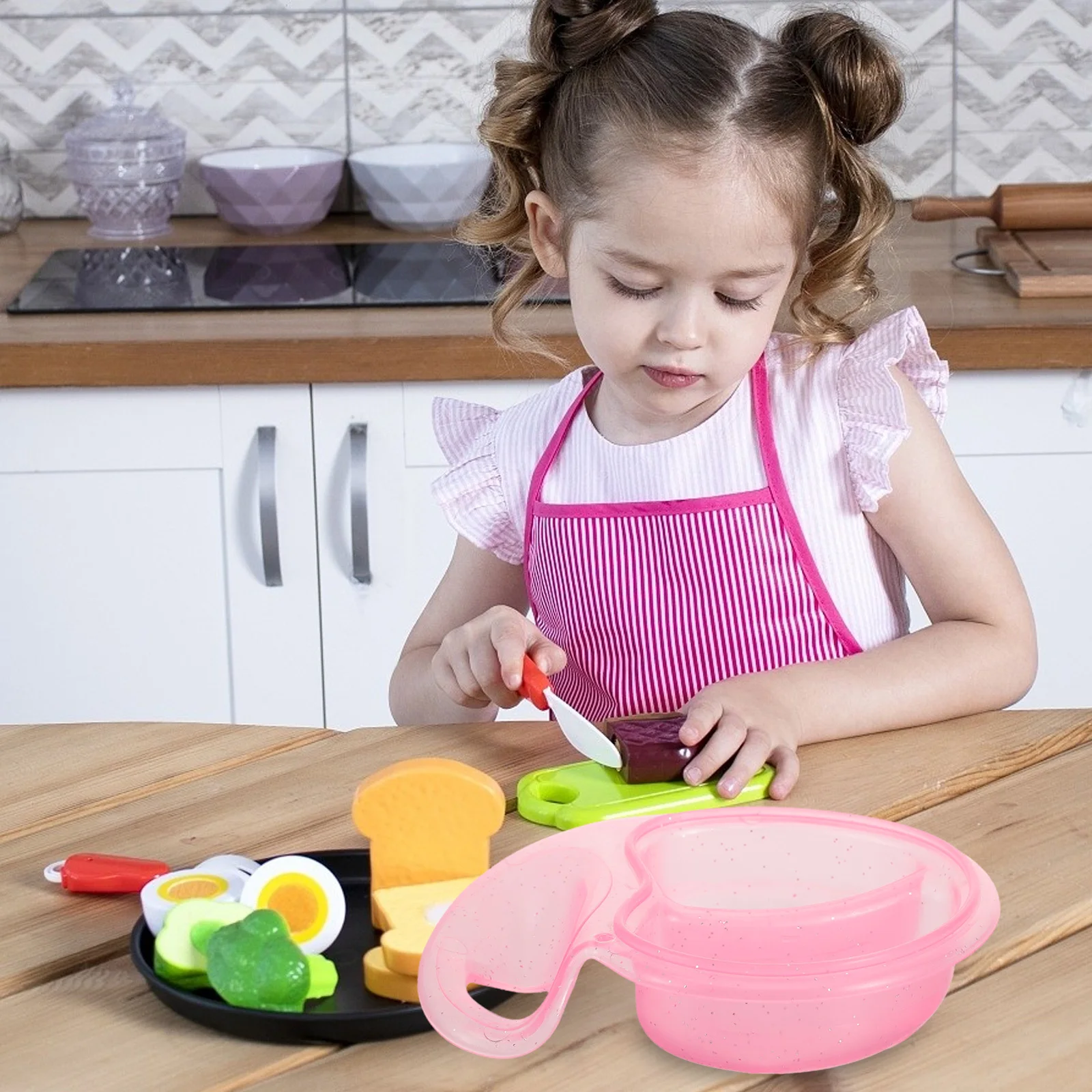 1 ensemble de Mini jouets de cuisine compacts, ensemble de jeu de cuisine, accessoires de table éducatifs pour tout-petits, pratique pratique