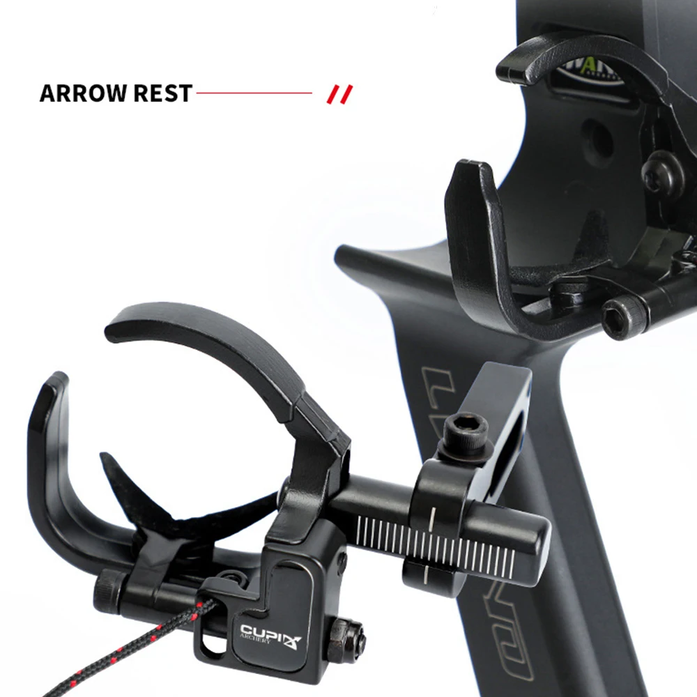 ที่วางลูกธนูแบบคอมพาวด์โบว์ ปรับได้เล็กน้อย ทำจากโลหะผสม สำหรับมือขวา อุปกรณ์เสริมสำหรับการล่าสัตว์และการยิงธนู