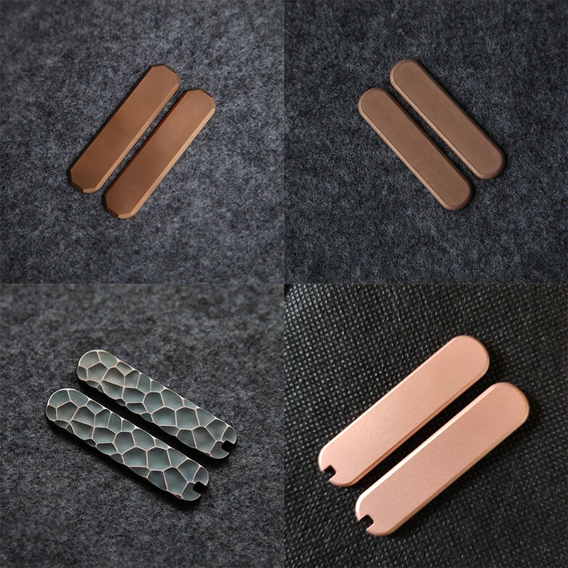 Red Copper Material Knife Handle Scale Patches for 58MM Victorinox Swiss Army Knives Classic Rambler MiniChamp DIY Accessories