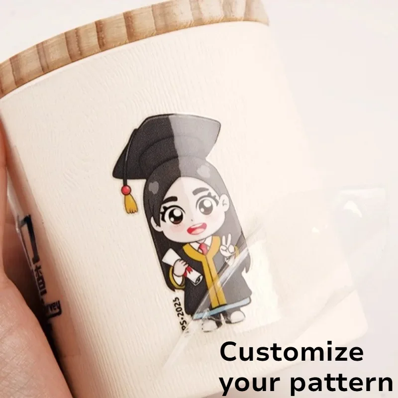

11cm 100 Pcs Customizable Crystal Epoxy Stickers 3D UV Transfer Decals for Brand Logo DIY