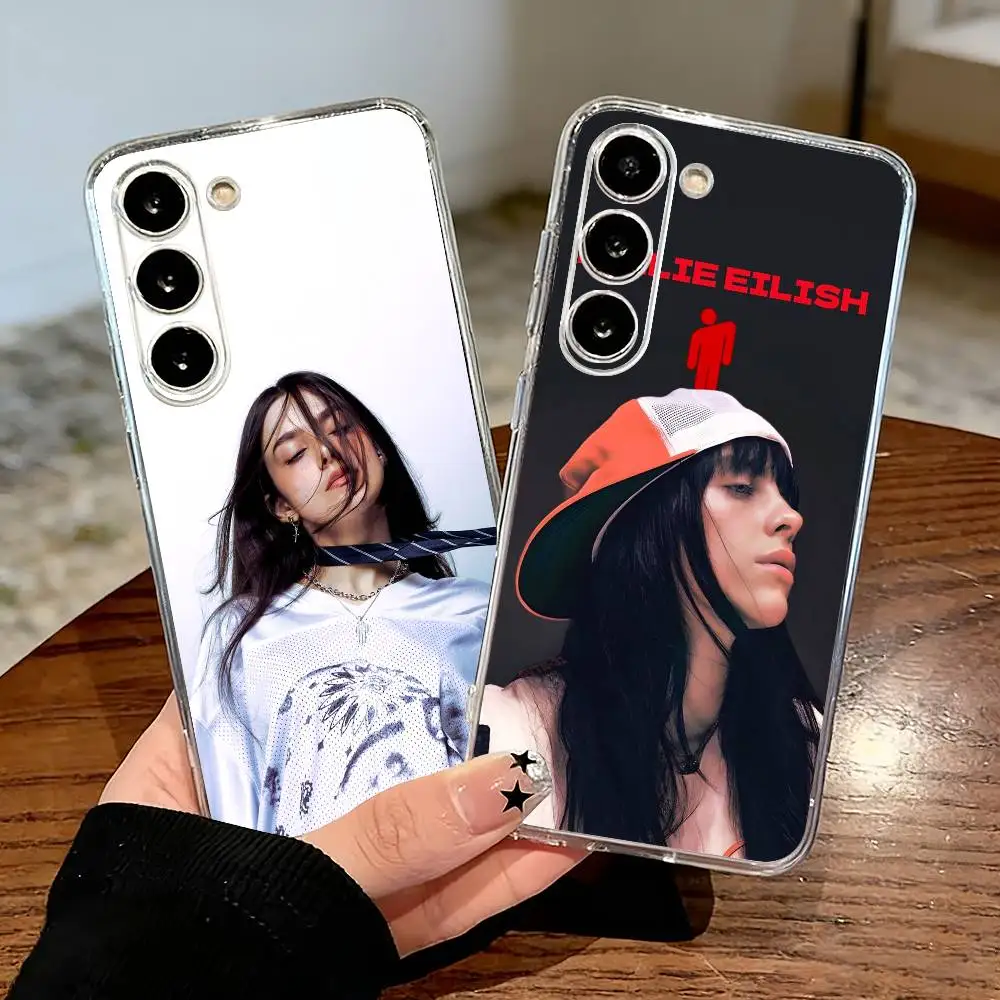 

Singer B-Billie Eilish Phone Case For Samsung Galaxy A71,A70,A52,A51,A40,A30 Transparent Cover