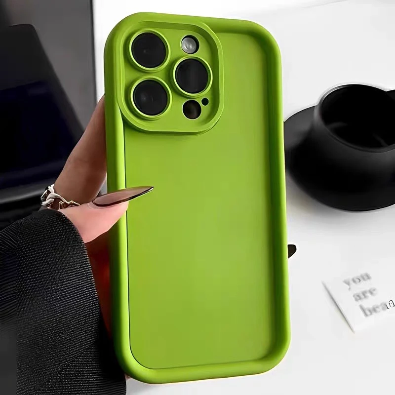 Luxury Candy Color Soft Phone Case For iPhone 16 15 14 13 12 11 Pro Max 14 15 16 Plus Mini X XR XS Max 7 8Plus Shockproof Cover