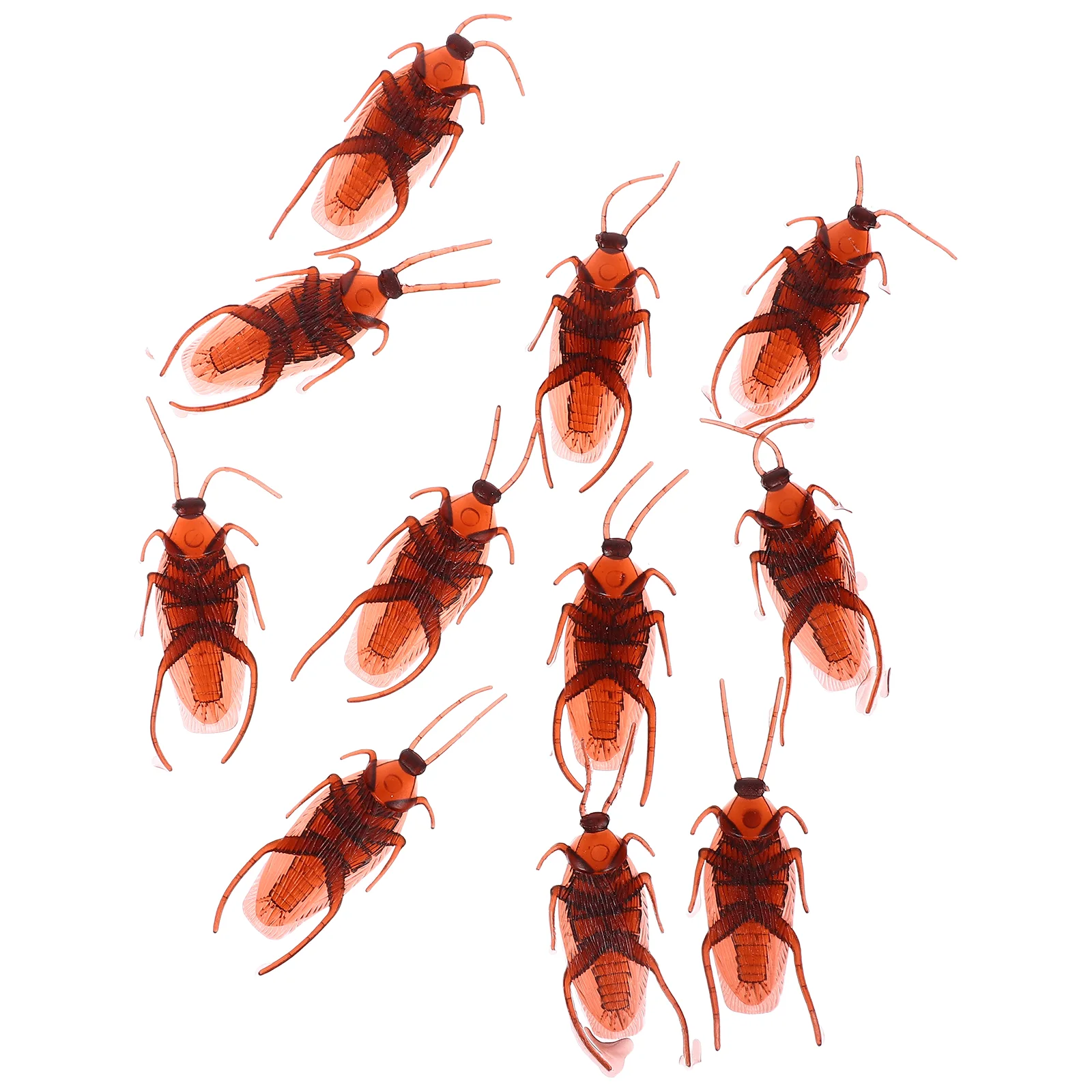 60pcs Fake Simulation Prank Novelty Plastic Bugs Look Real for Halloween (Brown) fake prank fake look real
