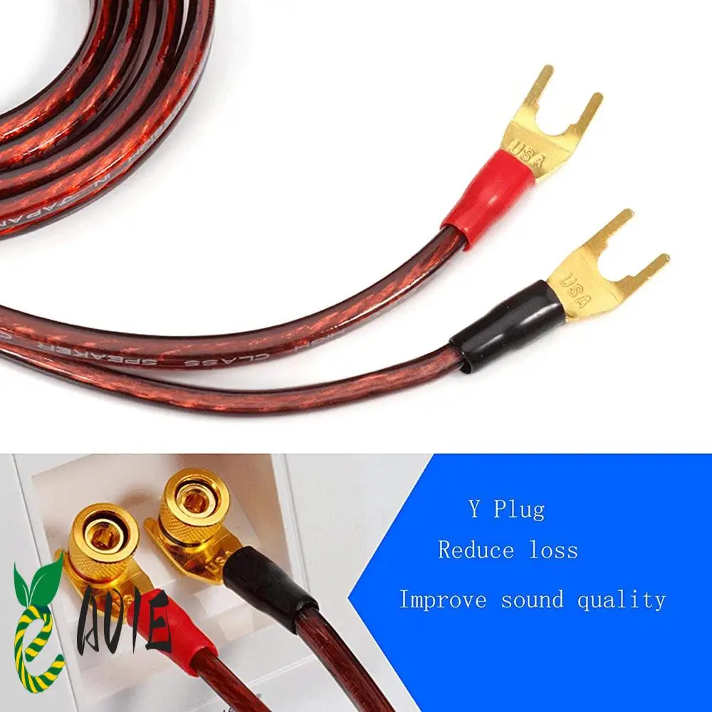 

Акустический кабель Hi-Fi OFC с штекером типа «банан» для Y-образной вилки, штекер типа «банан» 4 мм для вилки, шнур динамика, соединительный кабель