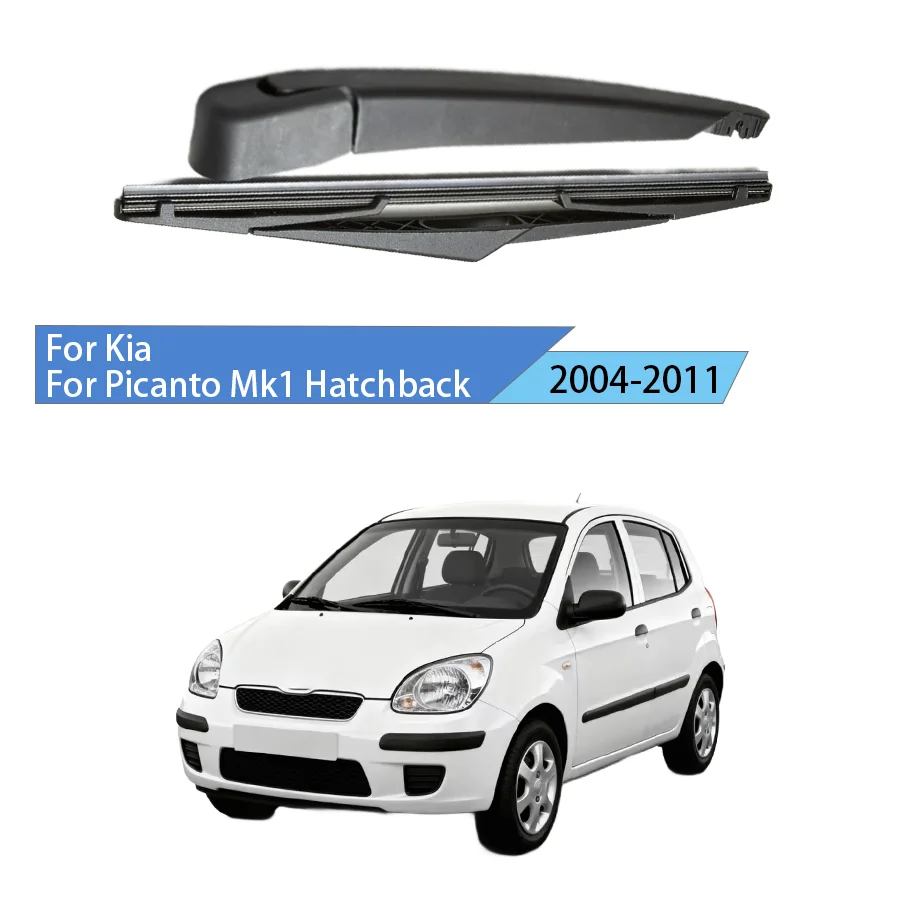 Heckscheibenwischer für Kia Picanto Mk1 Schrägheck 2004-2011, Wischerarm-Set