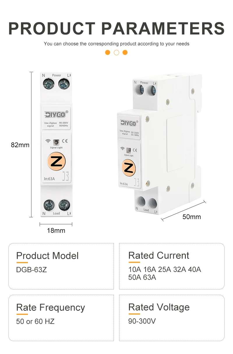DIY GO TUYA Smartlife MCB Zigbee WIFI Smart Switch 1P+N Leistungsschalter Energiezähler kWh-Messung Überwachung Timer Relais – Detail 11