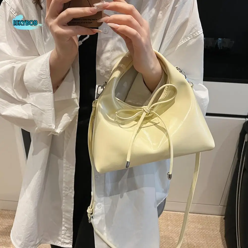 

Ins PU Leather Bowknot Handbag Korean Style Crossbody Bow Wrist Bag Casual Sweet Women Clutch Purse Streetwear