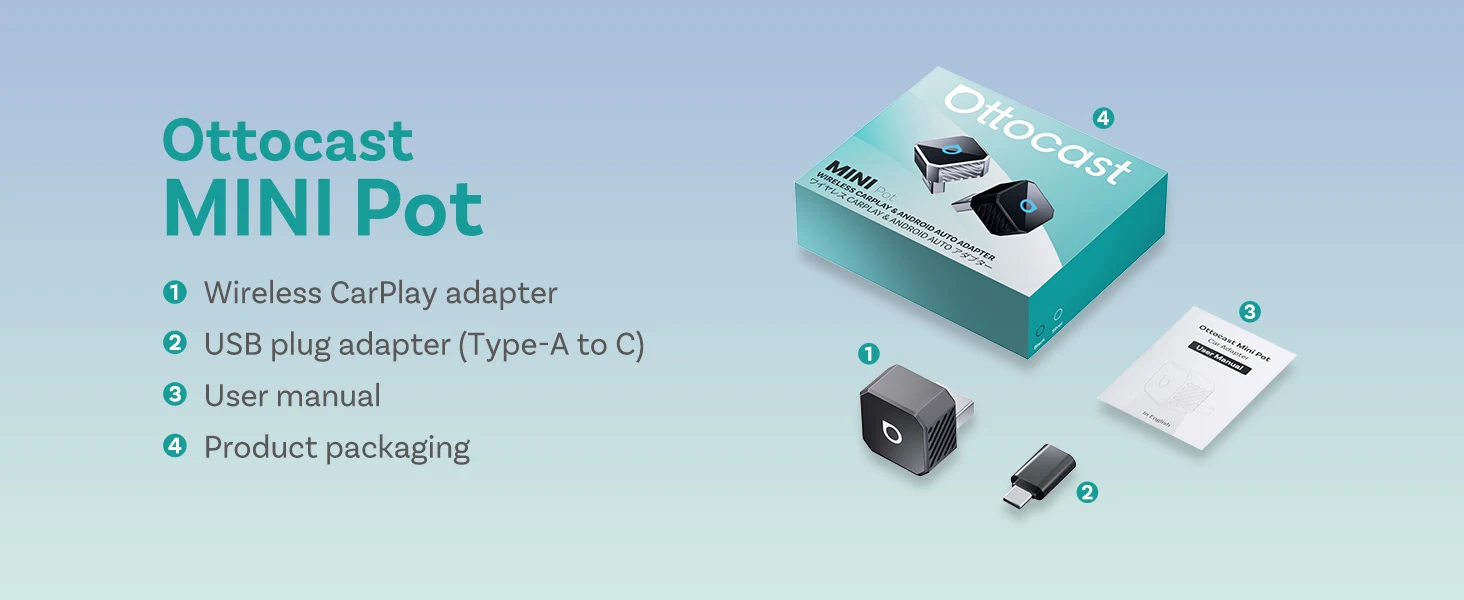 OTTOCAST Mini Pro Kabelloser CarPlay & Android Auto Adapter 2-in-1 5GHz WiFi Dongle Plug & Play Automatische Wiederverbindung für Benz VW Toyota – Detail 13