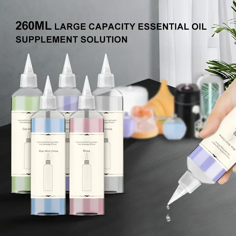 น้ำมันหอมระเหยขนาดใหญ่ 260 มล. สำหรับเติมกลิ่นหอมติดทนนาน ใช้ได้กับเครื่องกระจายกลิ่น เครื่องเพิ่มความชื้น และเครื่องฟอกอากาศในรถยนต์