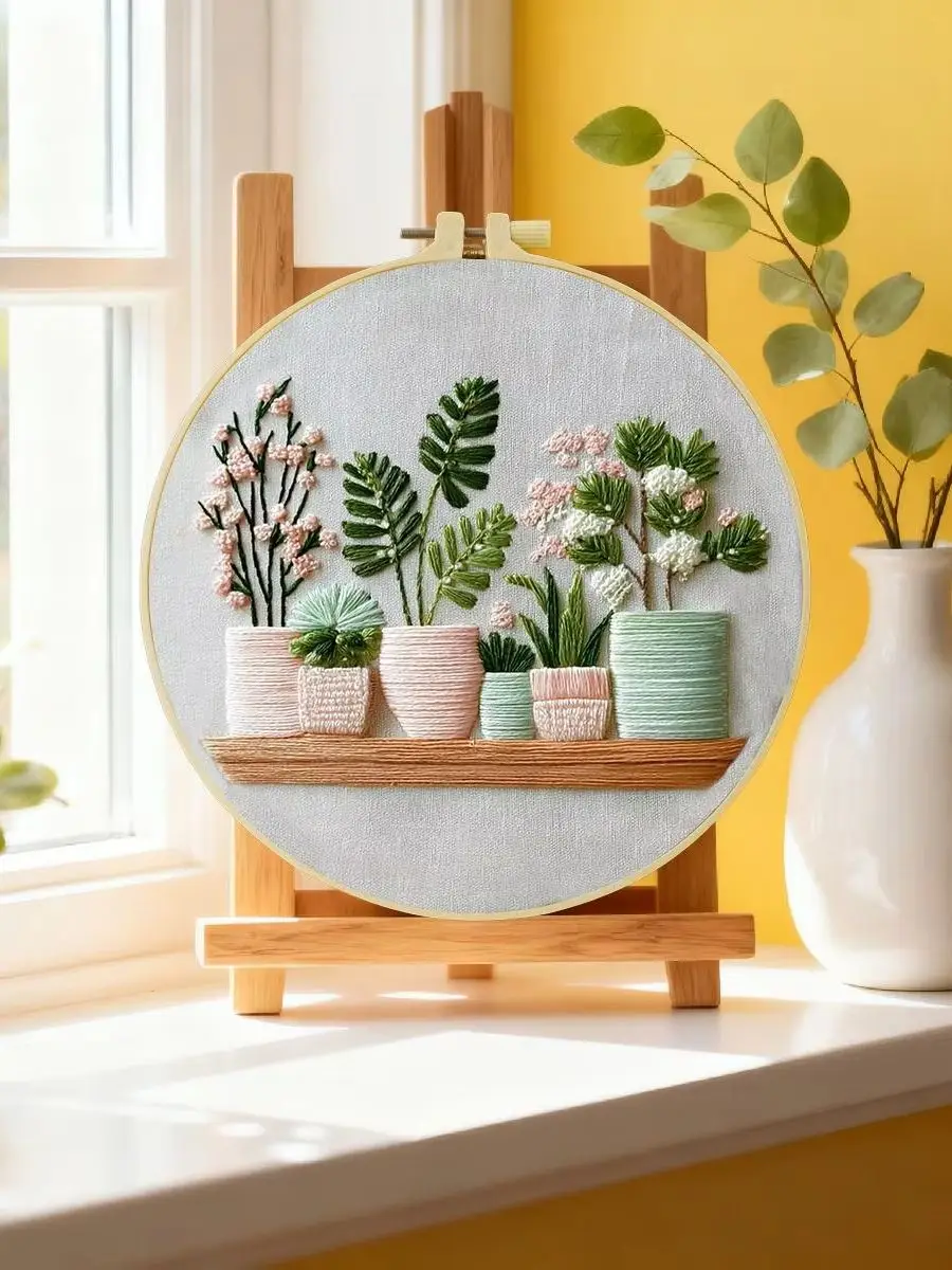 1 Stück 20X20CM/15X15CM 7,87/6,3 Zoll Tier - Fuchs Stickerei Starter-Kit DIY-Kit DIY-Stickerei-Set Handarbeiten Malerei – Detail 6