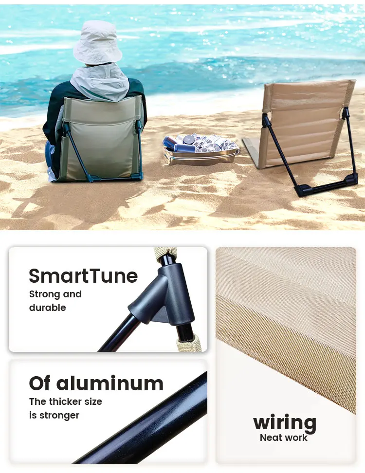 Ultraleichter Klappstuhl für Strand, Camping und Roadtrips - Robustes Aluminium für Portabilität und Komfort Klappstuhl – Detail 2
