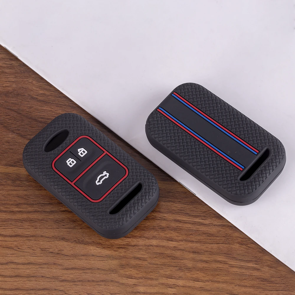 3 Buttons Silicone Car Key Case For  Chery Tiggo 8 7 5X 2019 2020 Smart Keyless Remote Fob Protect Case