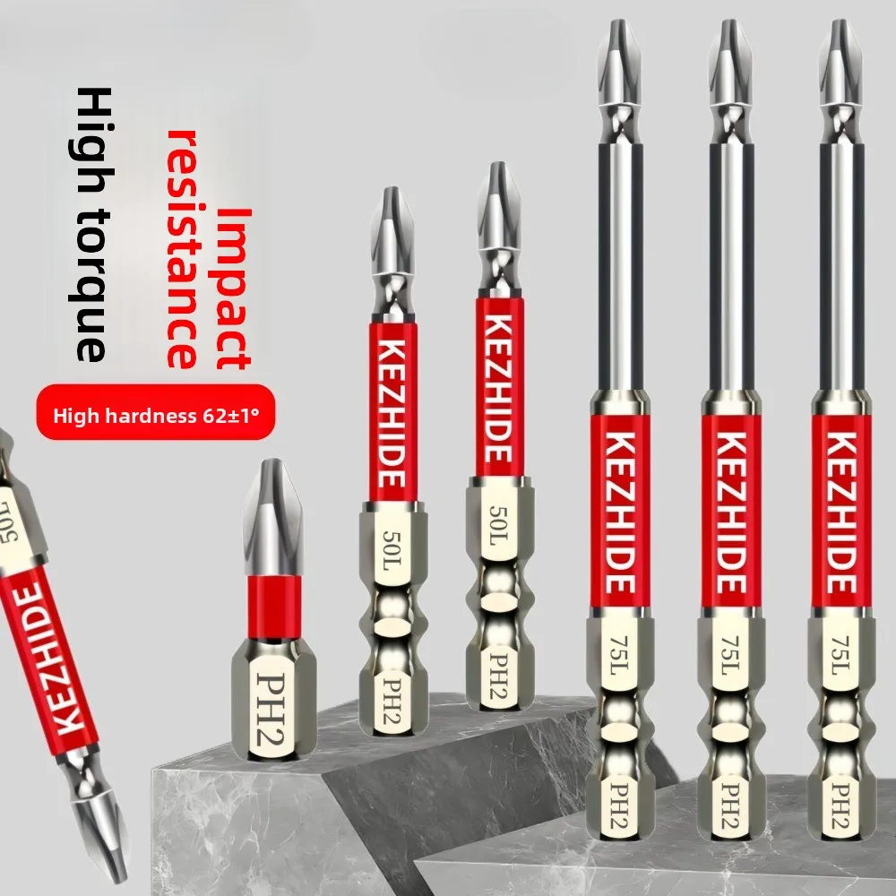 Universal High Magnetic Screwdriver Drill Bit Set Anti-Slip Phillips Magnetic Electric Screwdriver with Lengths Range 25-150mm