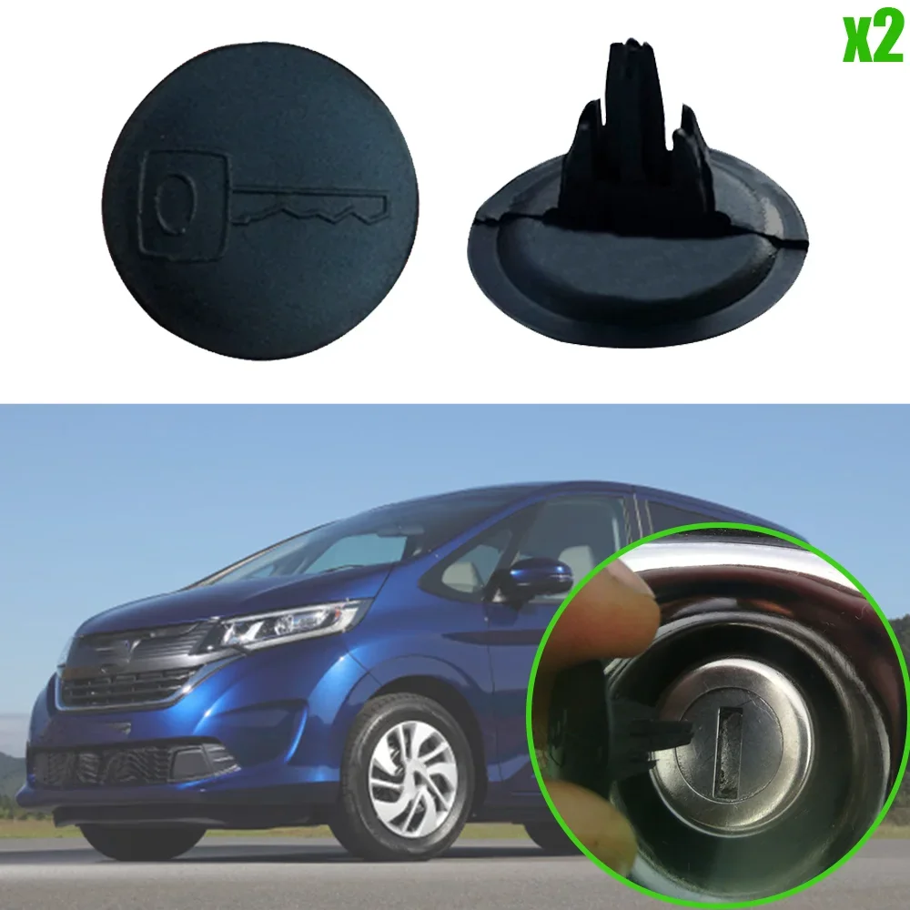 2Pcs Auto Door Handle Trunk Rear Tailgate KeyHole Cap Plug Clip For Honda HR-V GH 1998 1999 2000 2001 2002 2003 2004 2005 - 2014