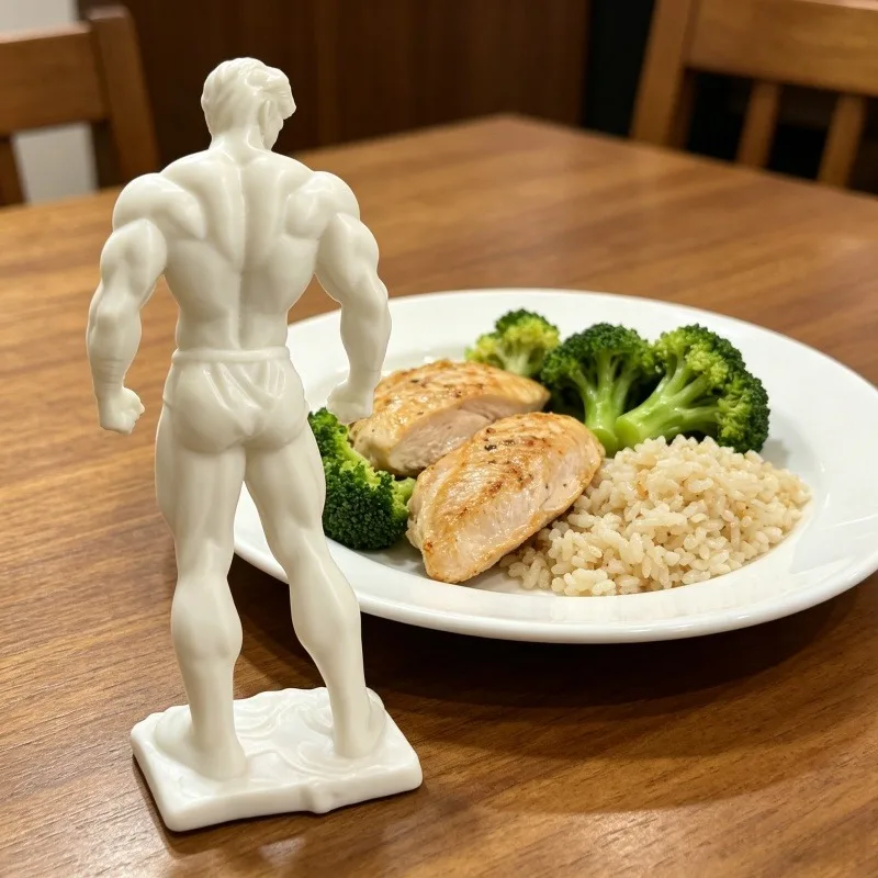 3D Printed Muscular Male Desktop Ornament Bodybuilding Abs Side Head Creative Figure Decor Living Room Decoration New Arrival