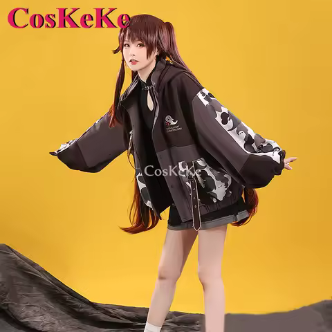 CosKeKe Hu Tao Cosplay Anime Game Genshin Impact Costume Fashon Sweet Daily coat Women Halloween Party Role Play Clothing S-XL