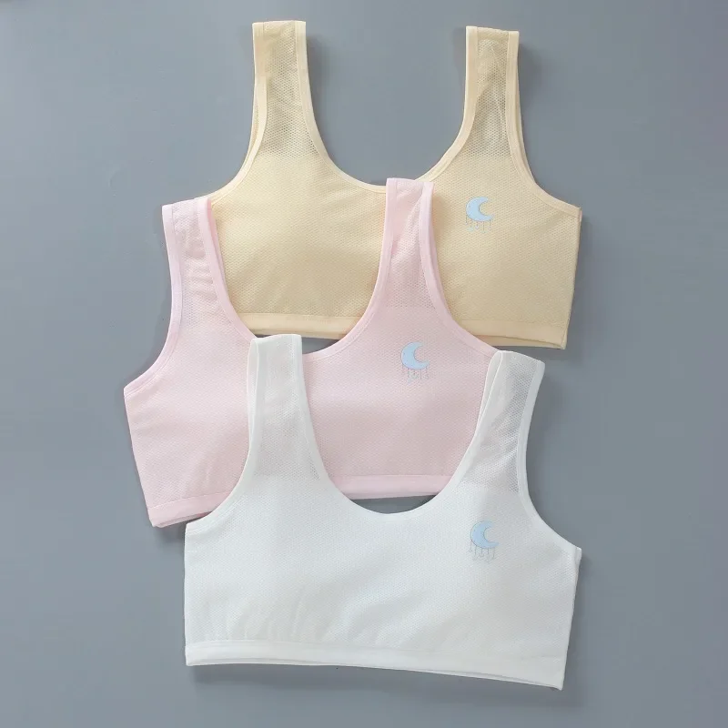 Girls Bra Cotton Tops Sports Bras Without Bones School Students Underwear Teens Crop Top 12 Years Old Clothes For Teenagers