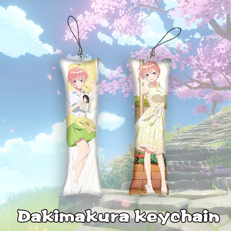 

The Quintessential Quintuplets Nakano Ichika Mini Dakimakura Keychain Anime Body Key Chain Hanging Phone Pendant Anime Keychain