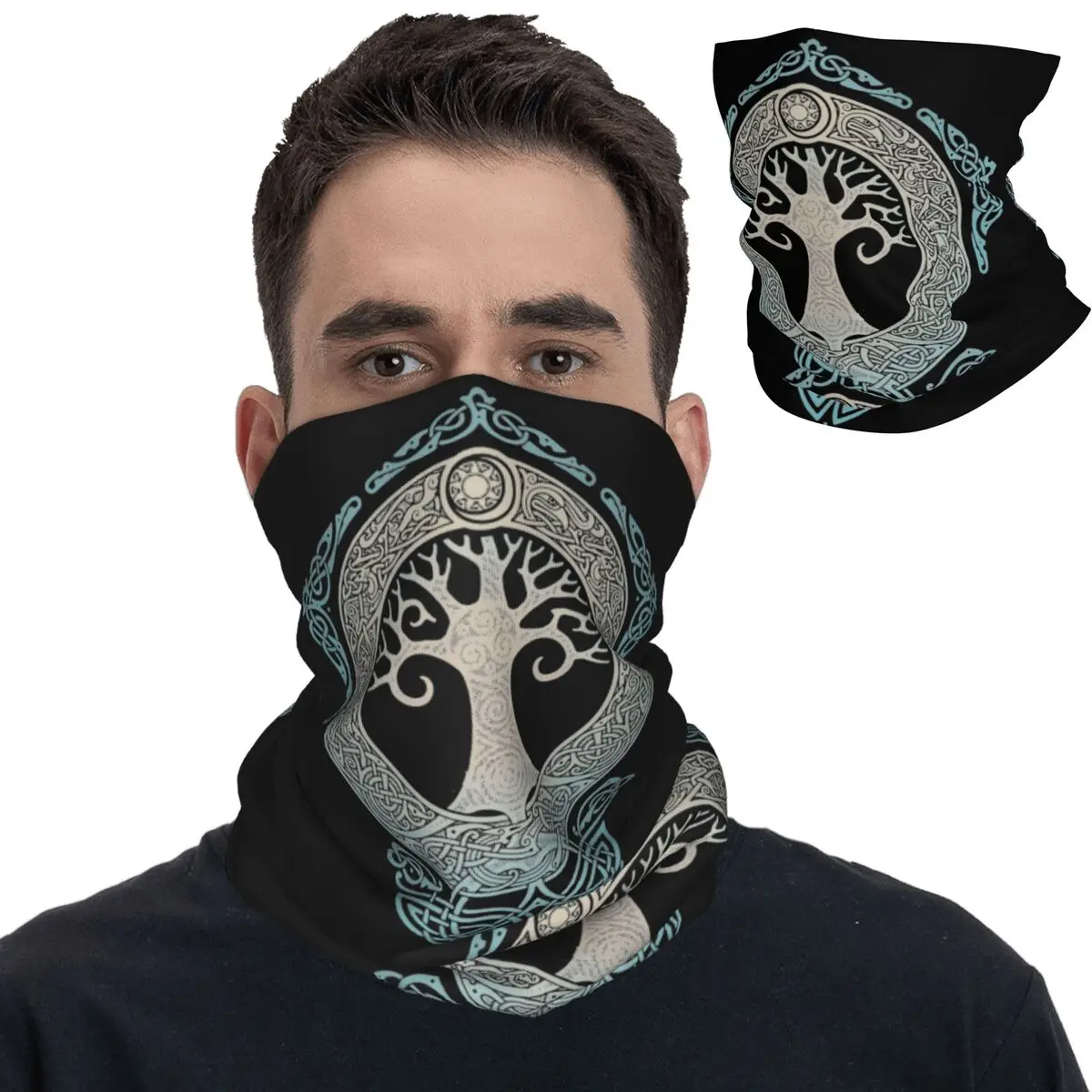 

Yggdrasiltree Of Life Bandana Neck Gaiter Printed Valknut Mask Scarf Multi-use Cycling Scarf Running Unisex Adult Windproof