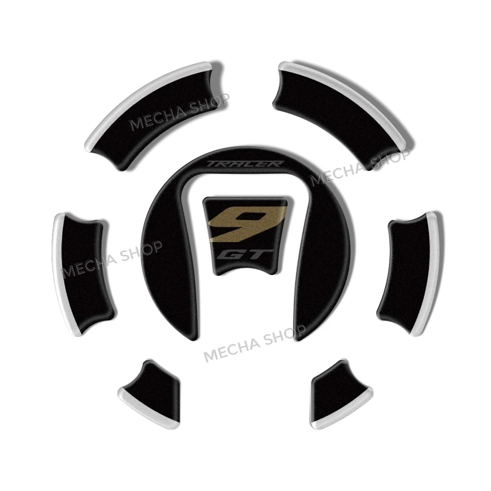 For Tracer 9 GT 2025 Accessories 9GT Ceramic Ice - Motorcycle Fuel Cap Protector 3D Gel Sticker