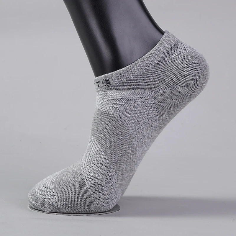 5Pairs High Quality Men Ankle Socks Breathable Cotton Sports Socks Mesh Casual Athletic Summer Thin Cut Short Sokken Size 38-46