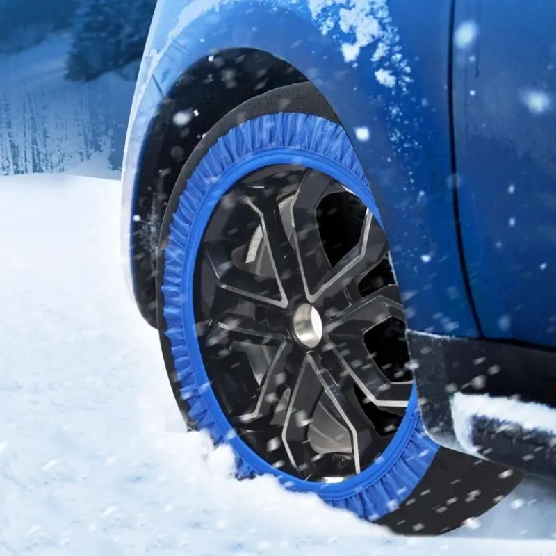 

M76E 2Pcs Antislip Tire Covers Winter Car Wheel Chains Snow Socks Emergency Anti-Skid Tire Chain Safety Cover