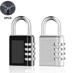 2PCS Padlock 4 Digit Password Locks Combination Suitcase Luggage Metal Waterproof Password Padlock for School Locker Gym Locker