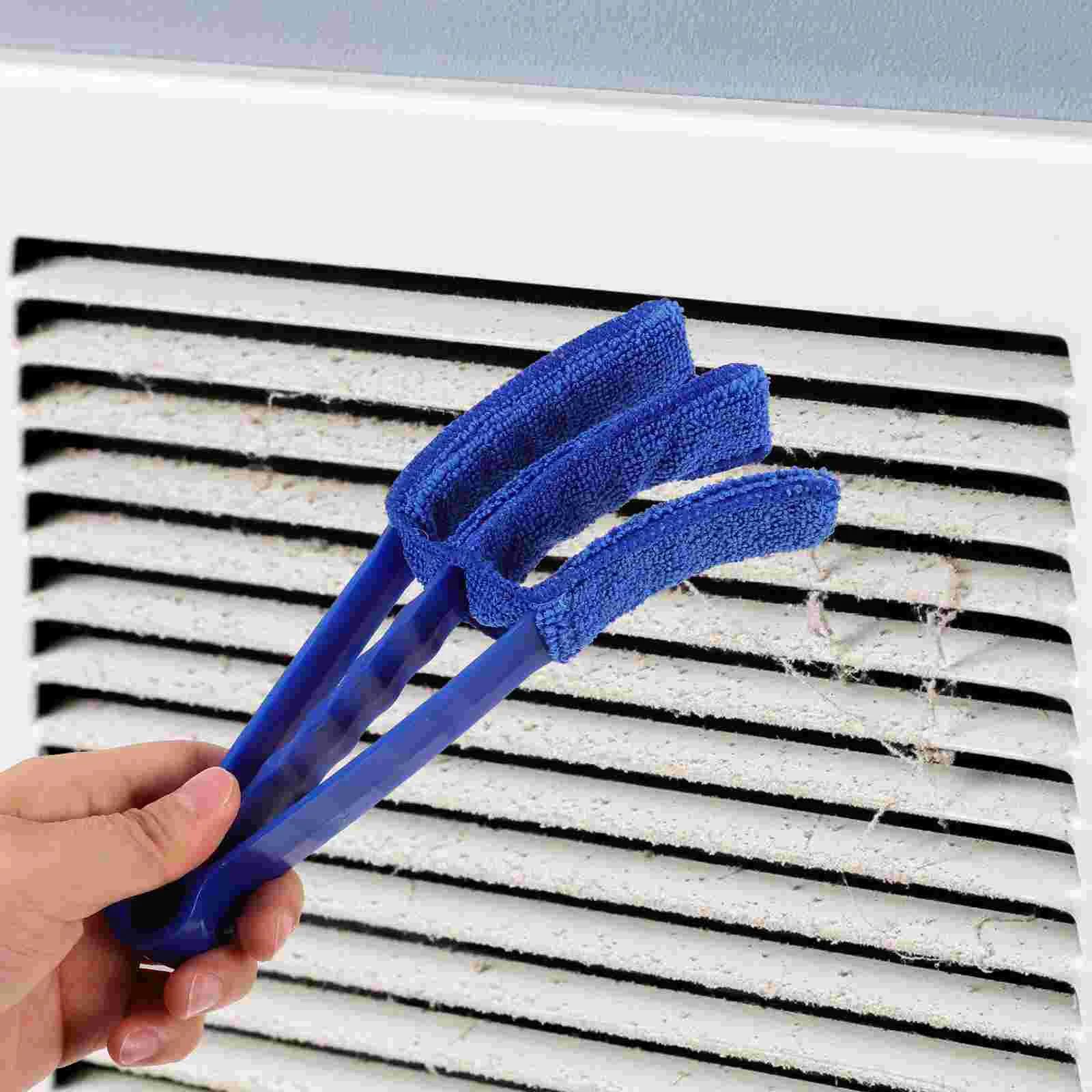 3 Pcs Air Conditioning Outlet Cleaning Brush Portable for Multifunction Car Cleaner Cars Pp Material Handle Fiber Cloth Cover