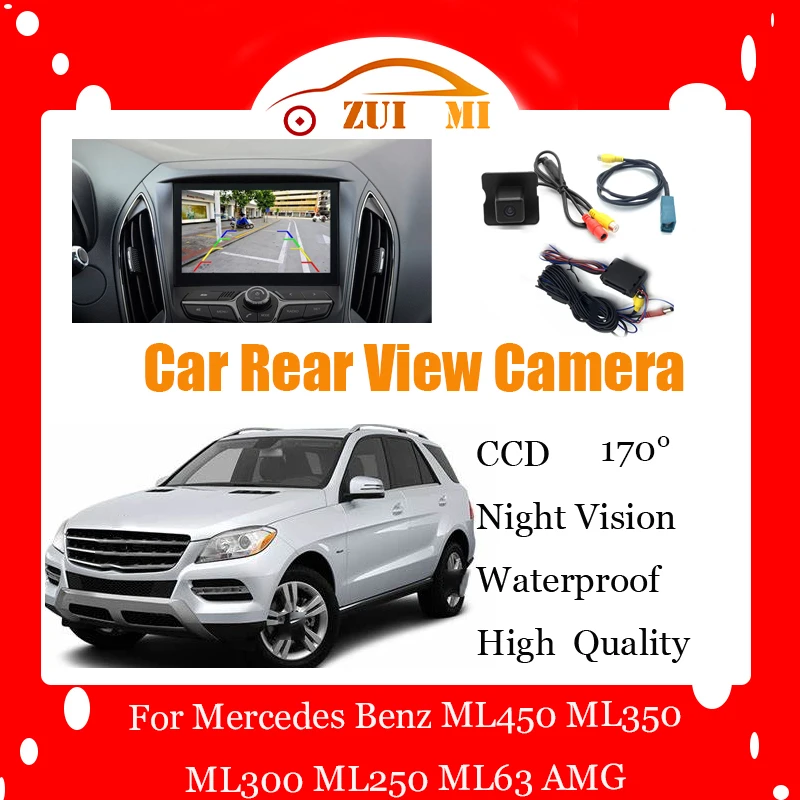 

Car Reverse Rear View Camera For Mercedes Benz ML450 ML350 ML300 ML250 Waterproof CCD Full HD Night Vision Backup Parking Camera