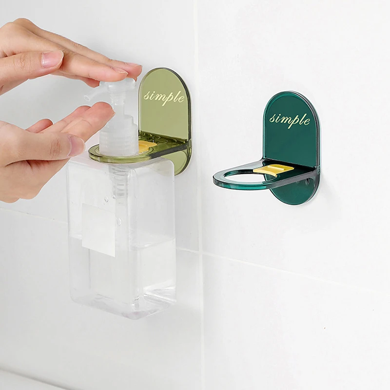 Multifunctional Round Hooks Wall Rack Shower Gel Bottle Holder Storage Hand Soap Mounted Bracket Body Wash Shampoo Holder