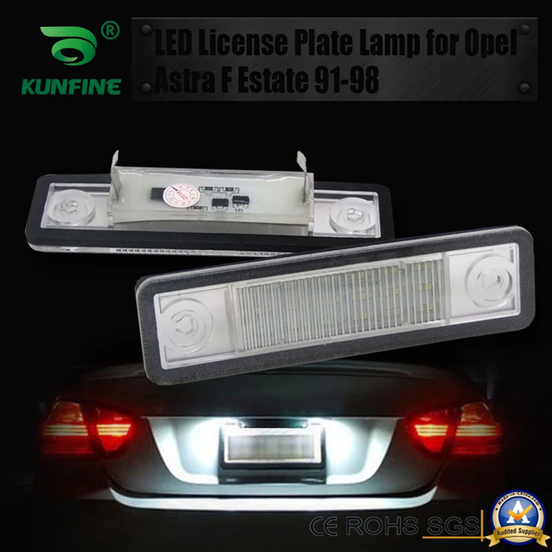 2PCS Car LED Number License Plate Light LED License Lamp For Opel Astra F Estate 1991-1998 OEM No. 1224143 90213642